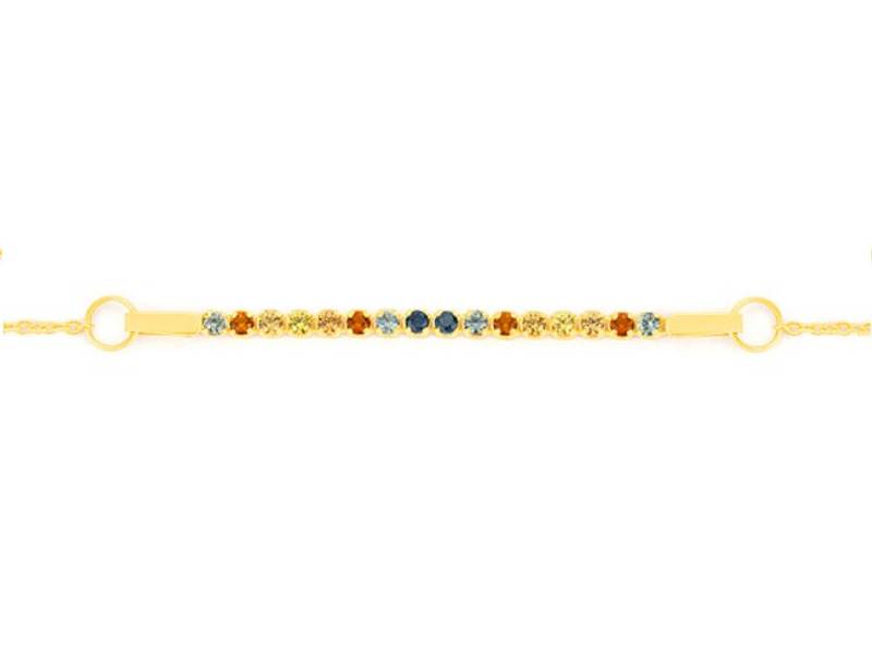 BRACCIALE ORO GIALLO 18 KT ZAFFIRI E CITRINO FACET BY11HCC0GYN70