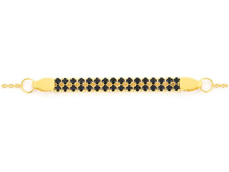 18 KT YELLOW GOLD BRACELET WITH BLACK SPINEL FACET BY12HSC0GYN70