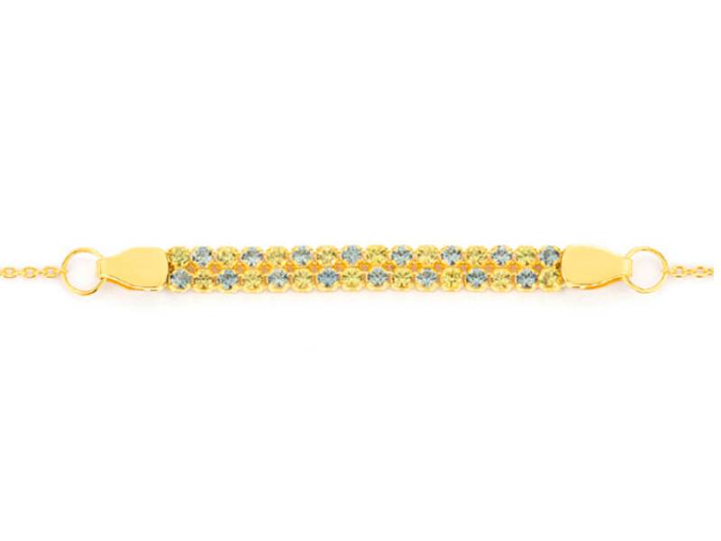 18 KT YELLOW GOLD BRACELET WITH SAPPHIRES FACET BY12HPC0GYN70