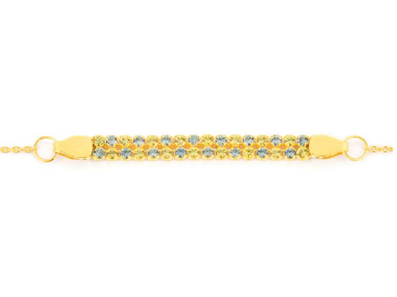 BRACCIALE ORO GIALLO 18 KT E ZAFFIRI FACET BY12HPC0GYN70