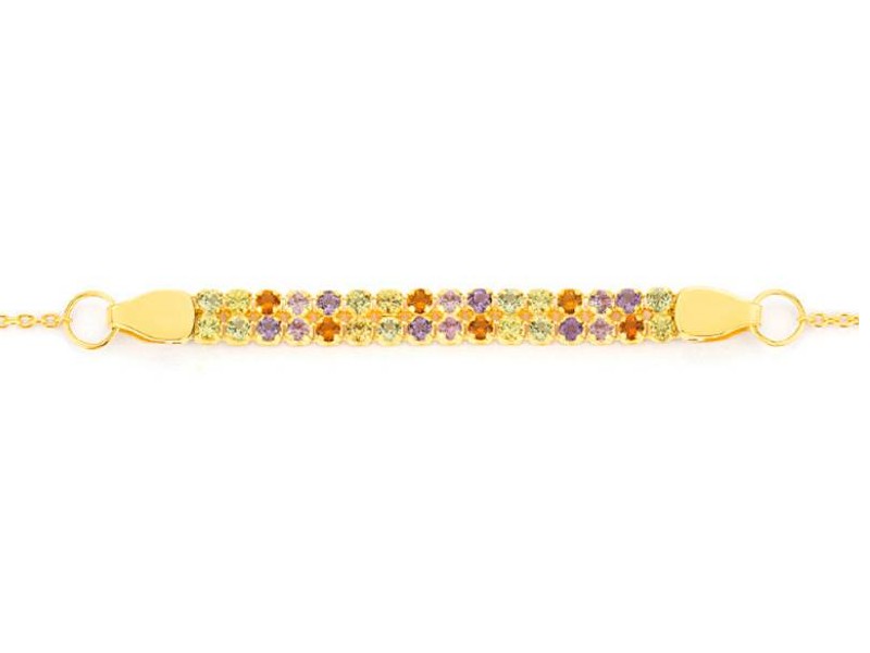 18 KT GOLD BRACELET WITH SAPPHIRES FACET BY12HCC0GYN70