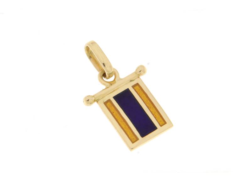 YELLOW GOLD MEN'S MINI FLAG LETTER 