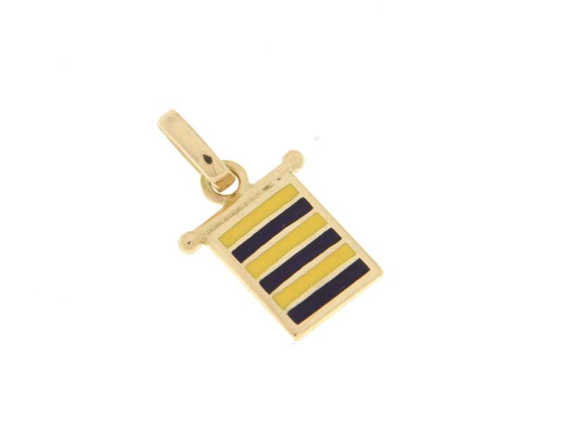 YELLOW GOLD MEN'S MINI FLAG LETTER 