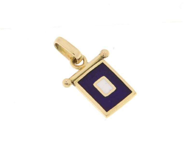 YELLOW GOLD MEN'S MINI FLAG LETTER 