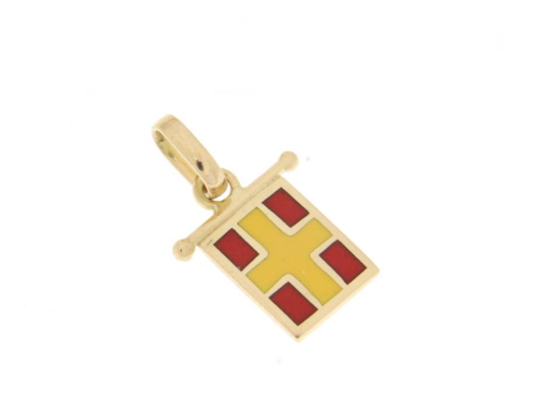 YELLOW GOLD MEN'S MINI FLAG LETTER 