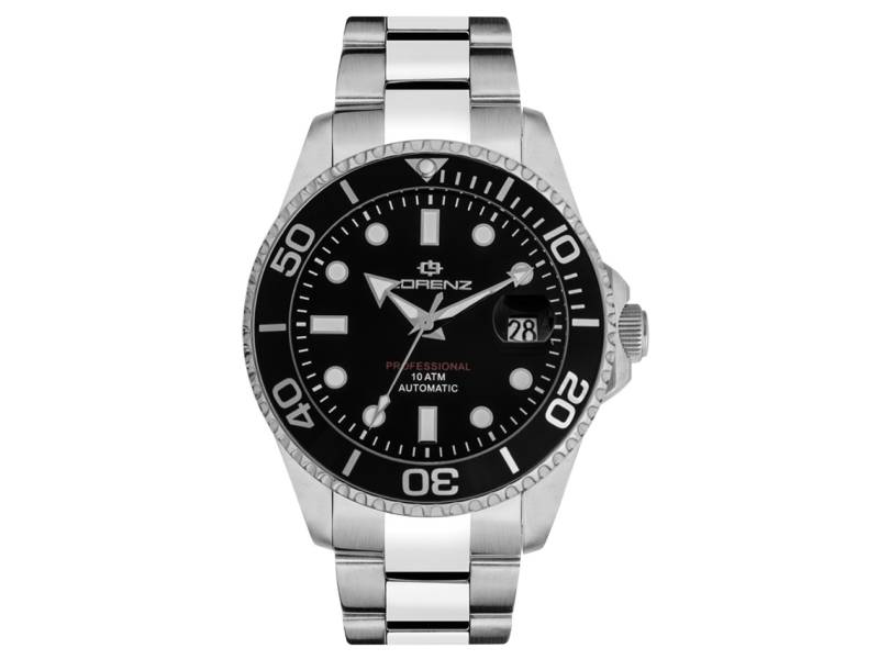 AUTOMATIC MEN'S WATCH STEEL/STEEL SUBMARINE PROFESSIONAL DIVER LORENZ 030081AA