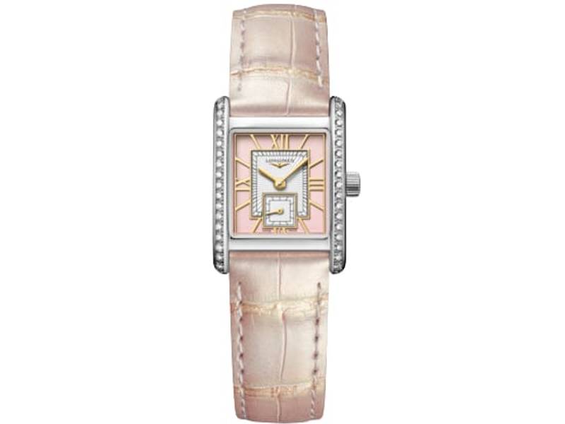 OROLOGIO DONNA QUARZO ACCIAIO/PELLE CON DIAMANTI MINI DOLCEVITA LONGINES L5.200.0.99.2