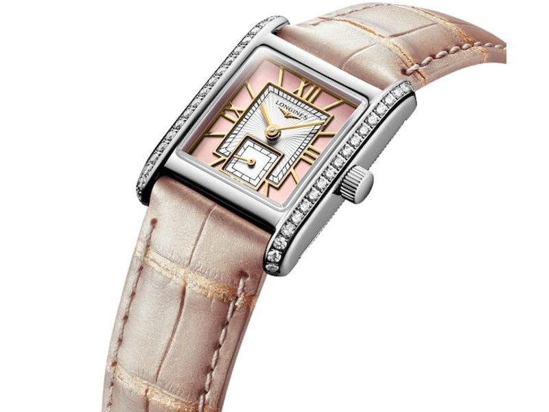 OROLOGIO DONNA QUARZO ACCIAIO/PELLE CON DIAMANTI MINI DOLCEVITA LONGINES L5.200.0.99.2