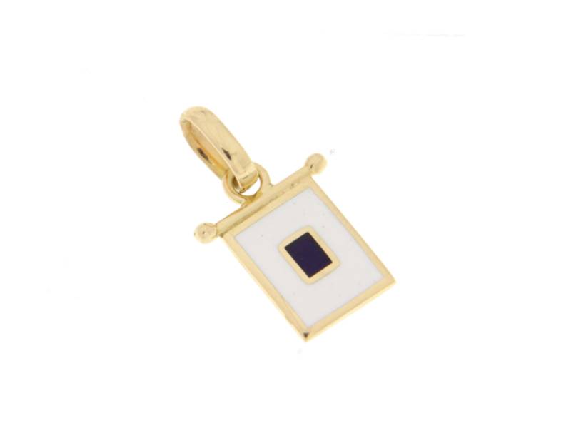 YELLOW GOLD MEN'S MINI FLAG LETTER 