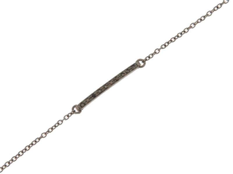 BRACCIALE ORO BRUNITO NERO DIAMANTI NERI SCARABEO BR1825/BK