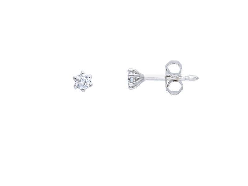 ORECCHINI PUNTO LUCE ORO BIANCO DIAMANTI CT.020 G VS BBD11020C  JUNIOR B