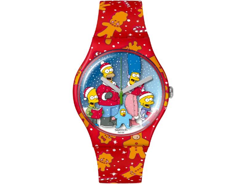 SWATCH WONDROUS WINTER WONDERLAND THE SIMPSONS COLLECTION SUOZ361