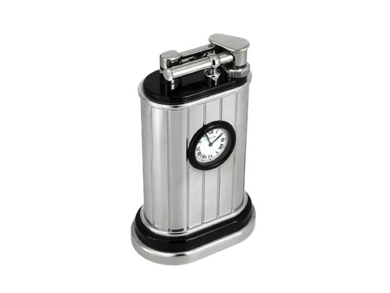 TABLE LIGHTER CARTIER PLATIMUN FINISH AND BLACK LACQUER CA120119