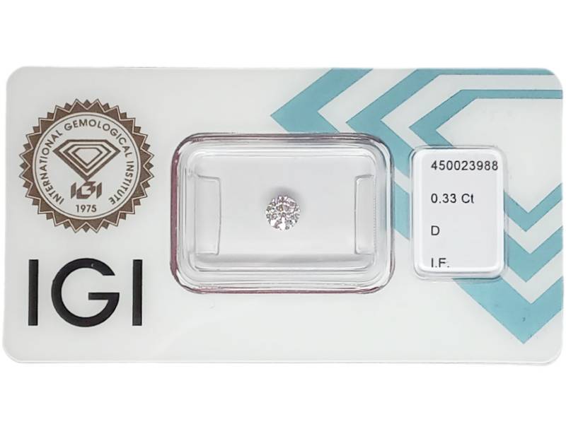 INVESTMENT DIAMOND IGI 0.33CT D IF