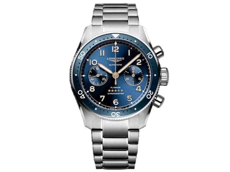 MEN'S AUTOMATIC WATCH CHRONOGRAPH STEEL/STEEL SPIRIT ZULU TIME LONGINES L3.821.4.93.6