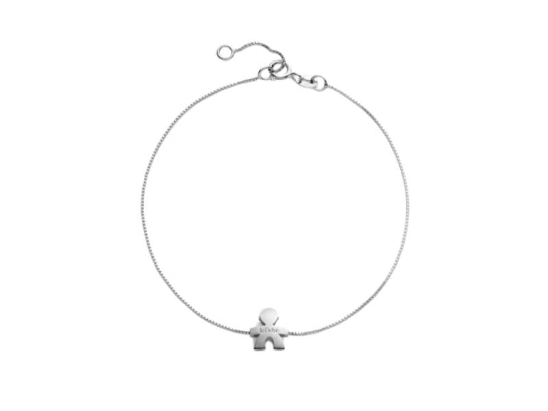 18KT WHITE GOLD BRACELET WITH BOY SILHOUETTE I TESORINI LE BEBE' LBB932