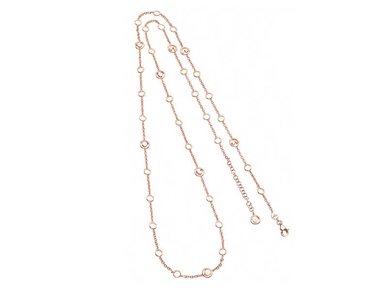 COLLANA LUNGA ORO ROSA CON GALLETTI MARINELLE CHANTECLER 27518