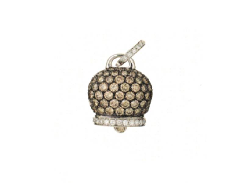 18 KT WITHE GOLD AND BROWN DIAMONDS CAMPANELLA PENDANT CHANTECLER 17709