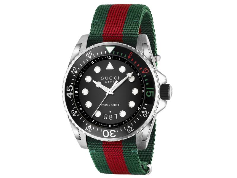 OROLOGIO UOMO QUARZO ACCIAIO/TESSUTO DIVE GUCCI YA136209