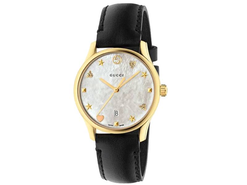 WOMEN'S WATCH QUARTZ PVD/LEATHER MOTHER OF PEARL G-TIMELESS YA126589A
