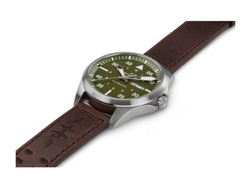 AUTOMATIC MEN'S WATCH STEEL/LEATHER KHAKI PILOT DAY DATE HAMILTON H64635560