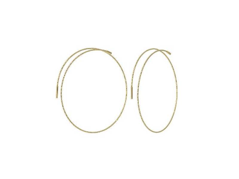 18KT YELLOW GOLD HOOP EARRINGS ANGEL MAGICWIRE OR34/OG