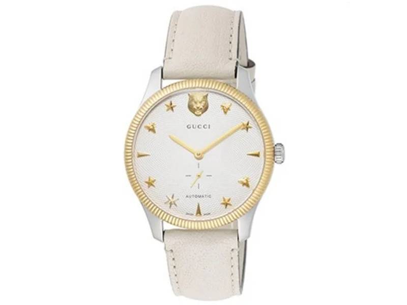 OROLOGIO DONNA AUTOMATICO ACCIAIO/PVD/PELLE G-TIMELESS GUCCI YA126348