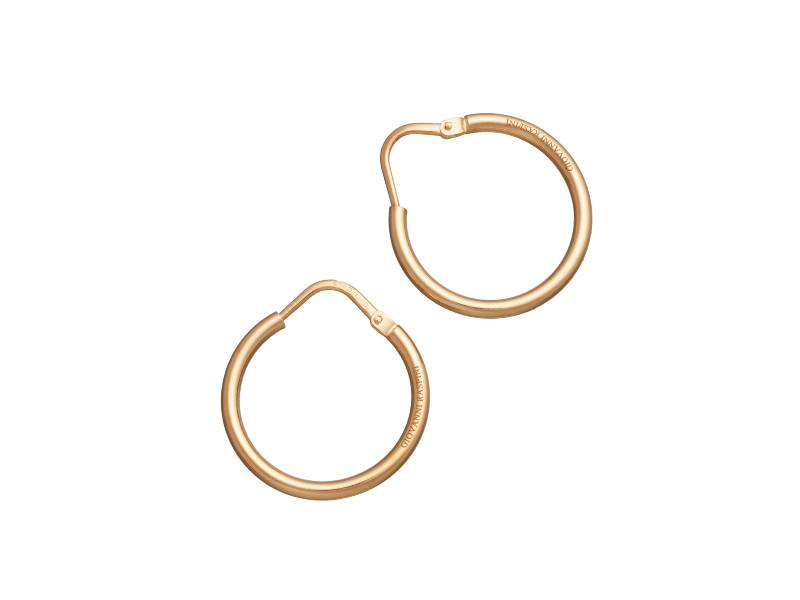 MEDIUM GOLD-PLATED SILVER HOOP EARRINGS HUGGIE GIOVANNI RASPINI 11958