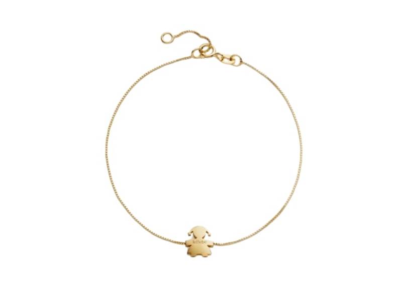 18KT YELLOW GOLD BRACELET WITH GIRL SILHOUETTE I TESORINI LE BEBE' LBB931