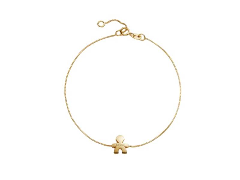 18KT YELLOW GOLD BRACELET WITH BOY SILHOUETTE I TESORINI LE BEBE' LBB930