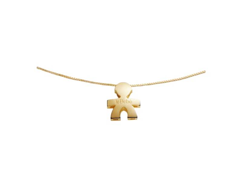 18KT YELLOW GOLD NECKLACE WITH BOY SILHOUETTE I TESORINI LE BEBE' LBB918