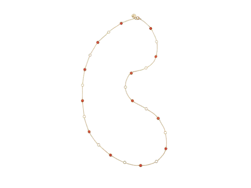 18KT YELLOW GOLD CHAIN WITH RED CORAL  ACCESSORIES CHANTECLER 42996