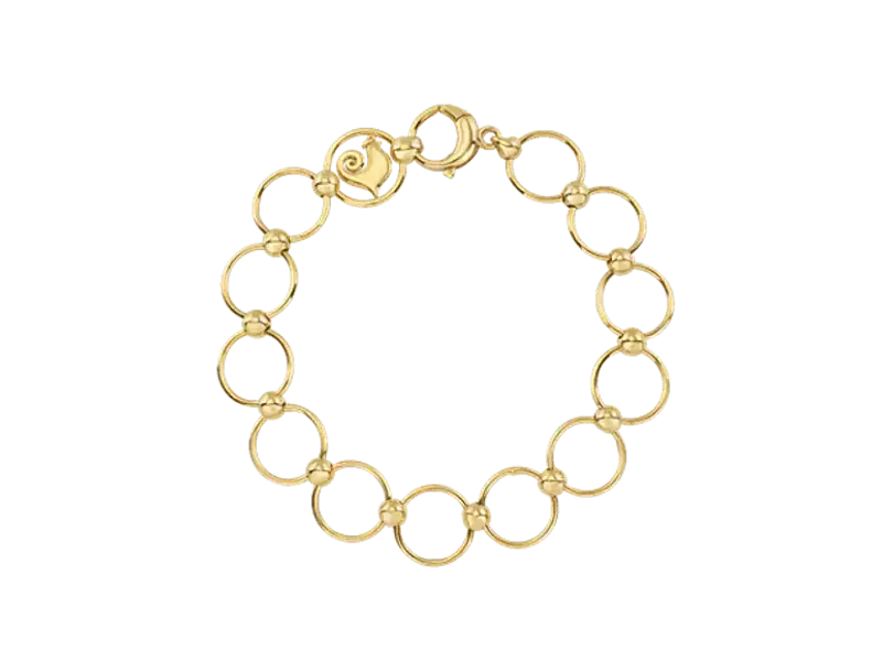 18KT YELLOW GOLD BRACELET WITH ROUND LINKS ACCESSORIES CHANTECLER 42970