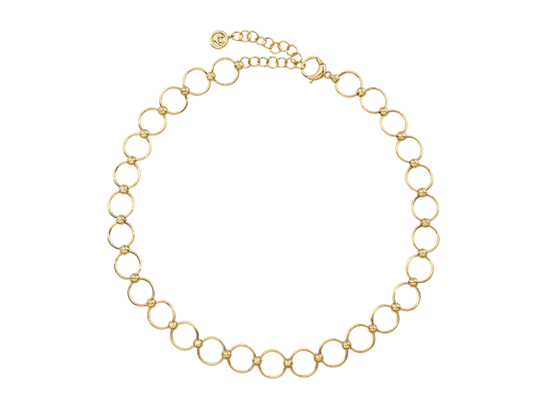 18KT YELLOW GOLD NECKLACE WITH ROUND LINKS ACCESSORIES CHANTECLER 42967