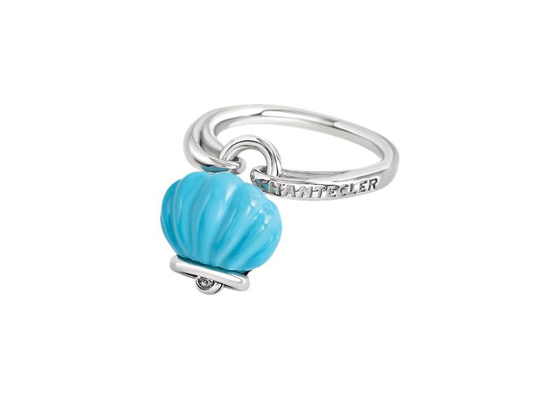CAMPANELLA SILVER RING WITH BIORESIN AND DIAMONDS ET VOILA' CHANTECLER 44032