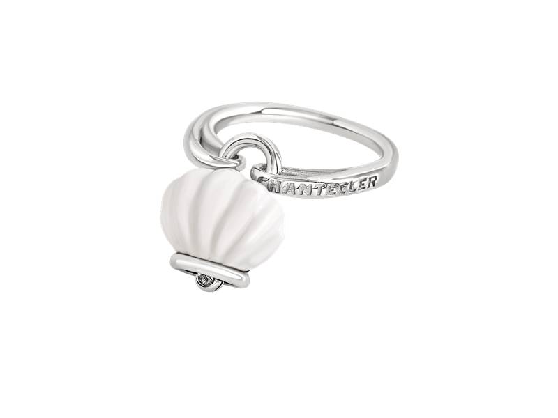 CAMPANELLA SILVER RING WITH BIORESIN AND DIAMONDS ET VOILA' CHANTECLER 44031