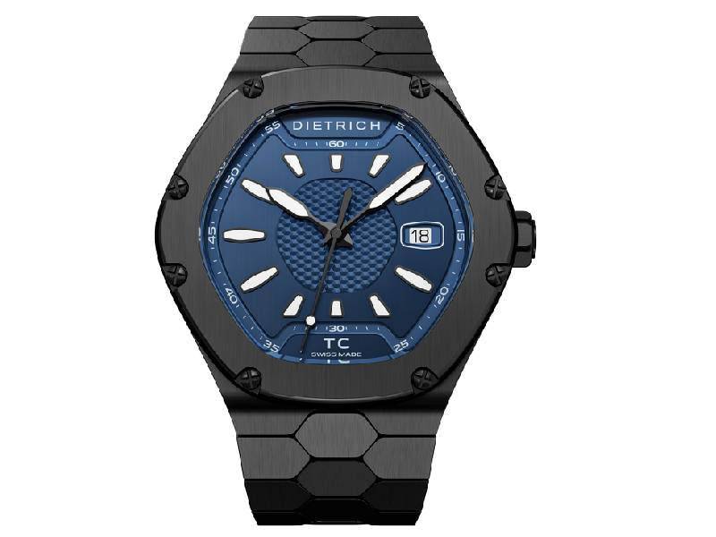 AUTOMATIC MEN'S WATCH BLUE DIAL TIME COMPANION  DIETRICH TC PVD BLUE