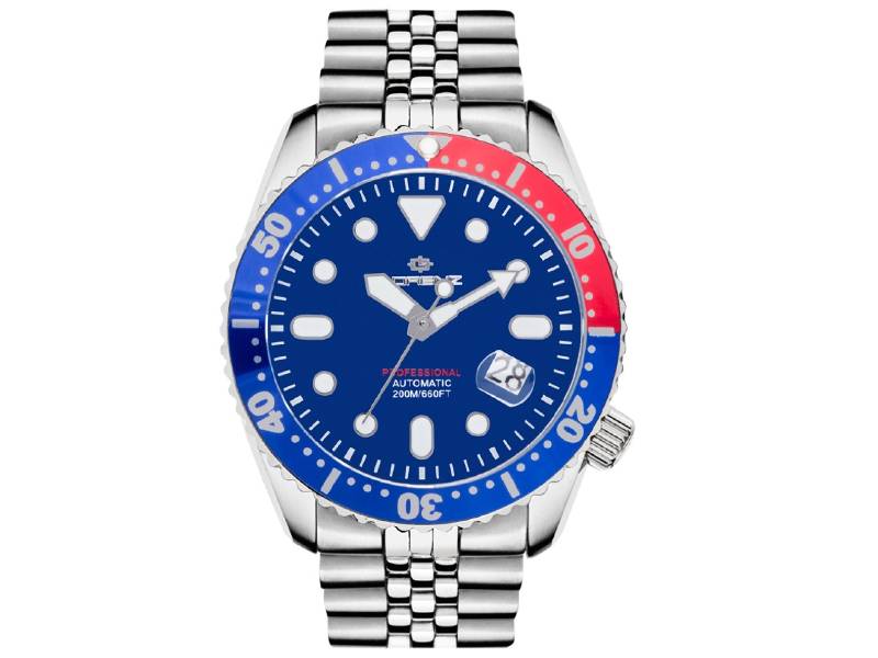 OROLOGIO UOMO AUTOMATICO ACCIAIO/ACCIAIO PROFESSIONAL DIVER SHARK 3 LORENZ 030138BB