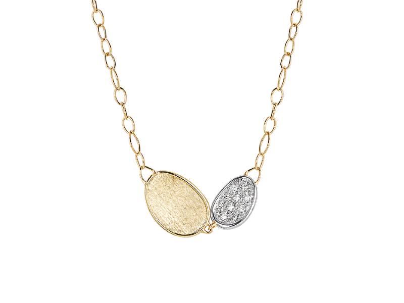 NECKLACE WITH DIAMONDS AND ADJUSTABLE CHAIN MINI MODEL LUNARIA MARCO BICEGO CB2592-B