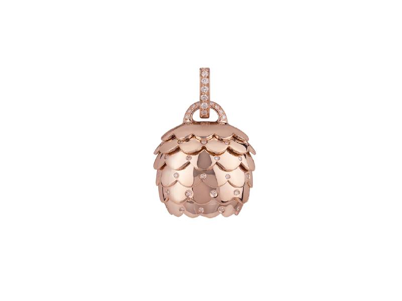 ROSE GOLD AND DIAMONDS CAMPANELLA CHARM PAILLETTES CHANTECLER 41019