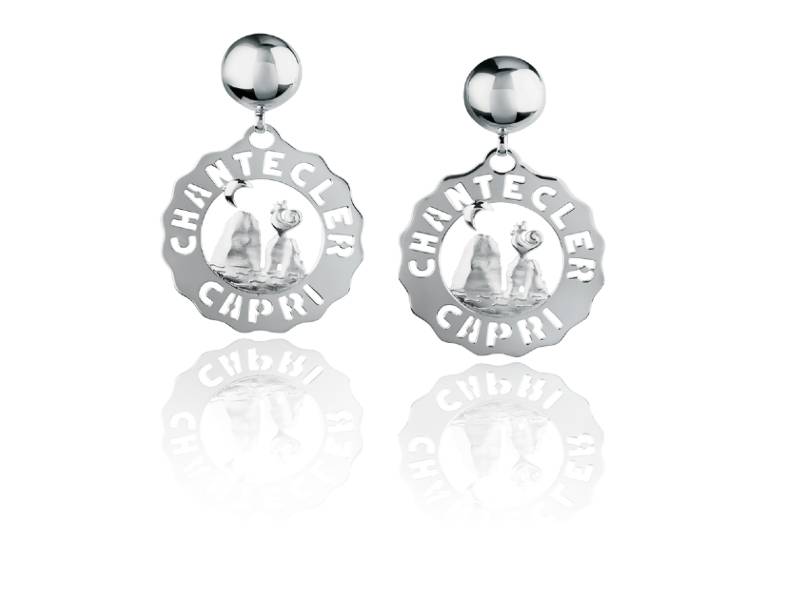 SILVER SMALL LOGO FARAGLIONI EARRINGS ET VOILA' CHANTECLER 38915