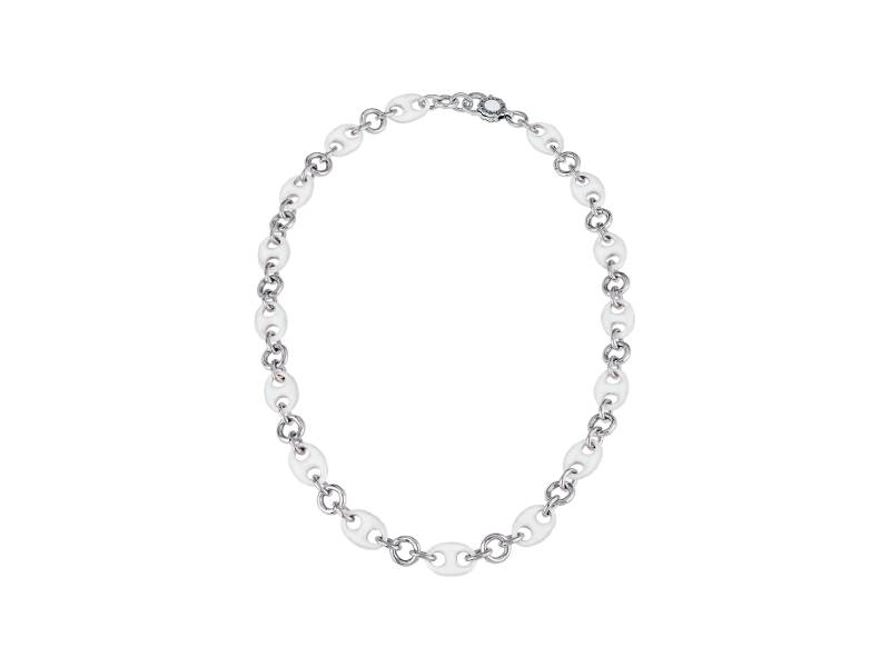 CATENA MAGLIA MARINA IN ARGENTO E SMALTO BIANCO CAPRINESS CHANTECLER 40760