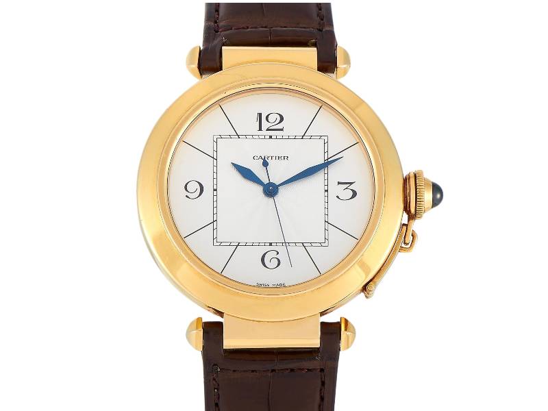 AUTOMATIC MEN'S WATCH YELLOW GOLD/LEATHER PASHA DE CARTIER W3018651