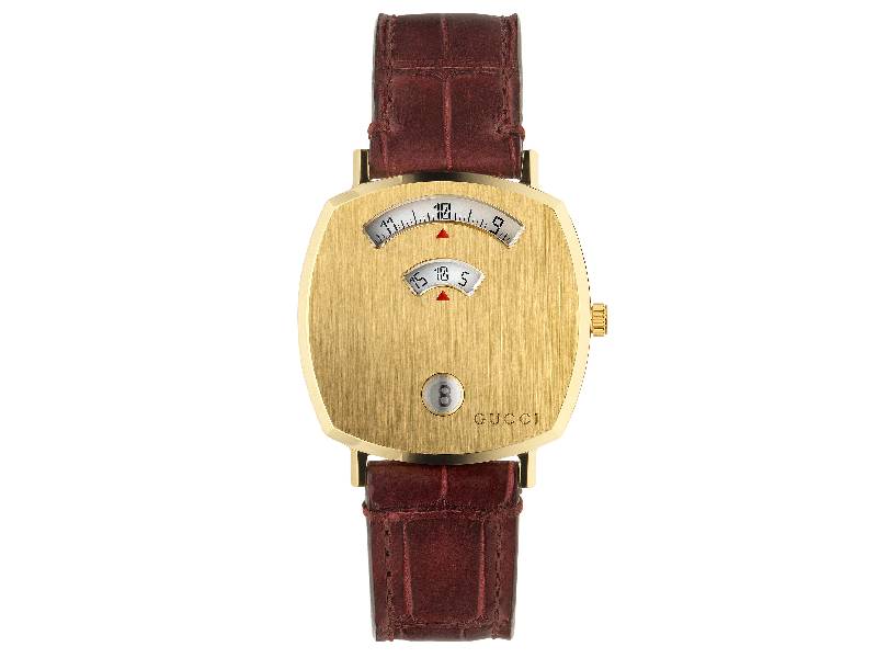 WOMEN'S WATCH YELLOW GOLD PVD/LEATHER QUARTZ GRIP GUCCI YA157402