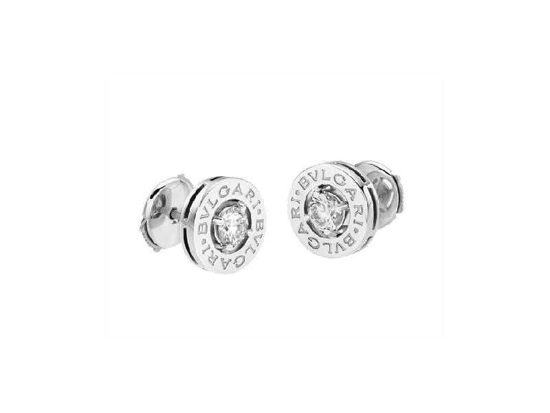 STUD EARRINGS IN 18KT GOLD WITH DIAMOND BULGARI BULGARI BULGARI OR856309/OR140802